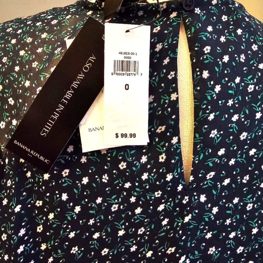NWT Banana Republic Factory floral dress size 0 - Picture 3 of 4